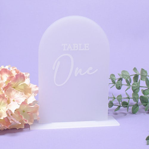 Chic Table Number Acrylic Arch Sign Product Gallery Image