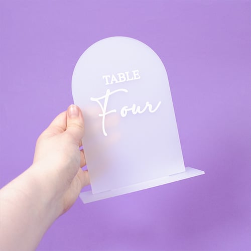 Chic Table Number Acrylic Arch Sign Product Gallery Image