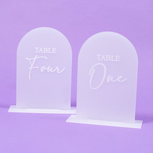 Chic Table Number Acrylic Arch Sign Product Gallery Image