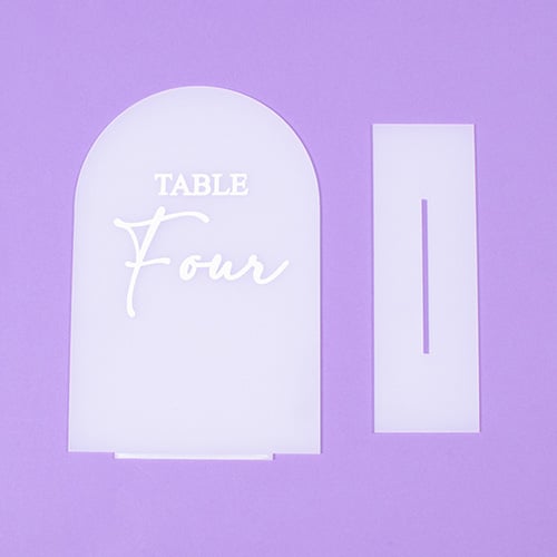 Chic Table Number Acrylic Arch Sign Product Gallery Image