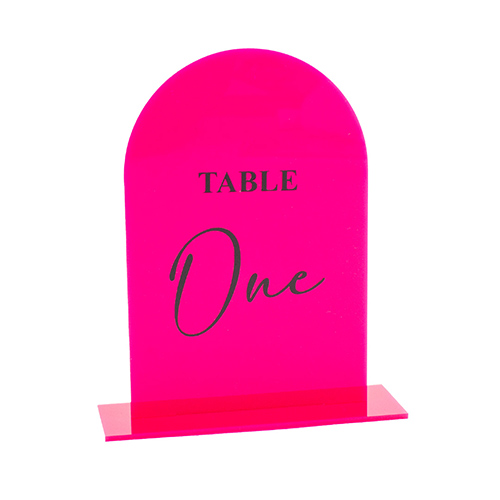 Chic Table Number Acrylic Arch Sign Product Gallery Image