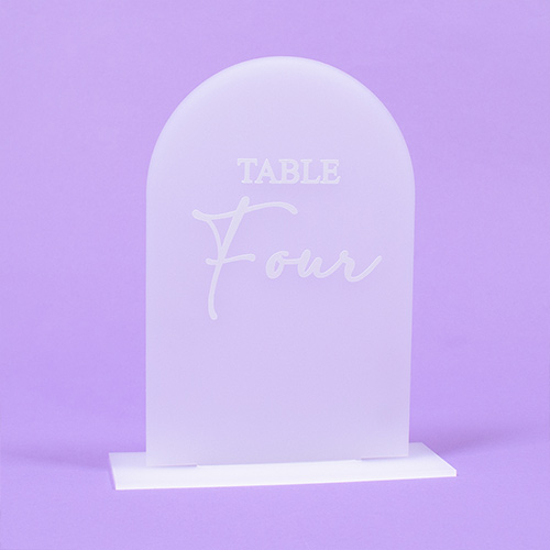 Chic Table Number Acrylic Arch Sign Product Gallery Image