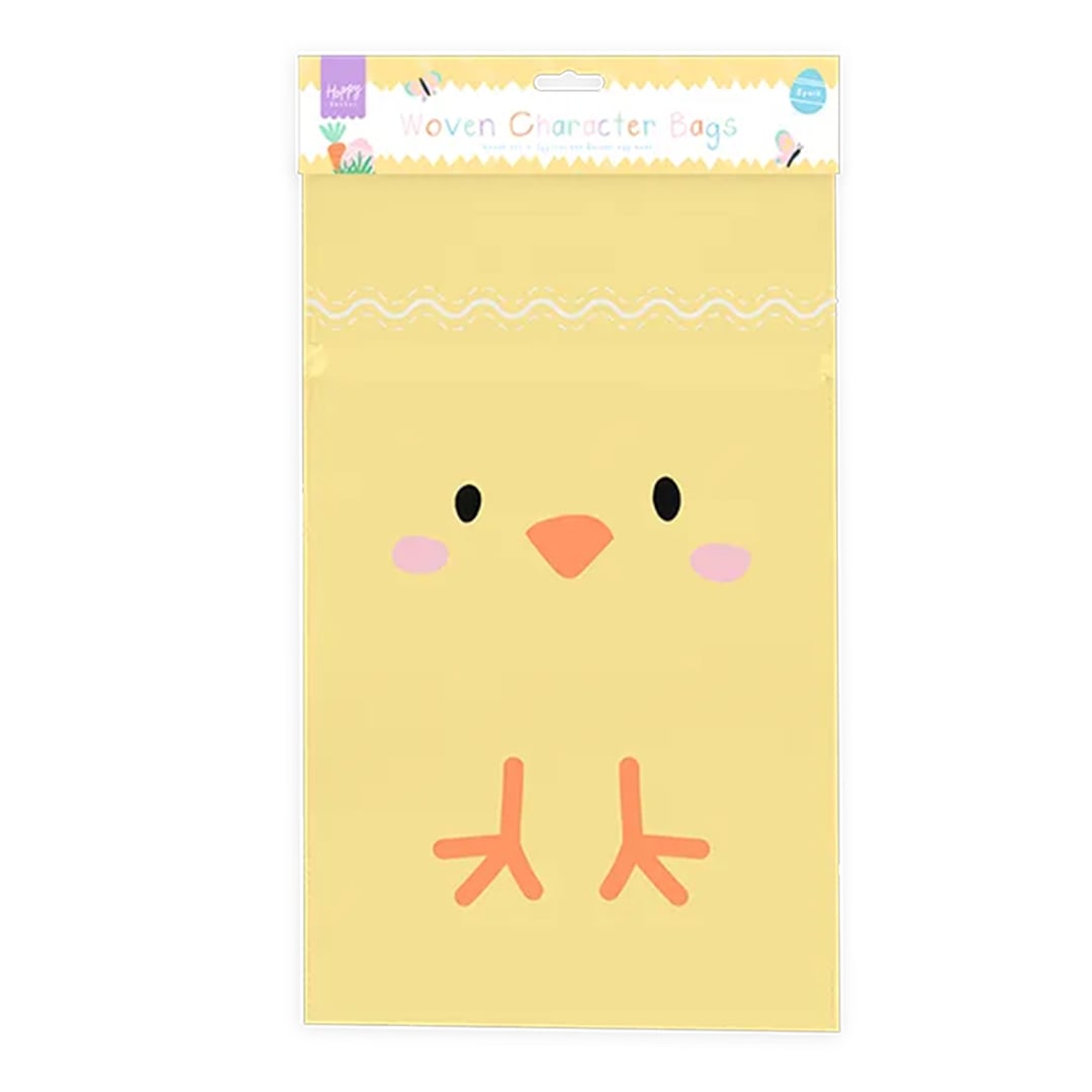 Chick Easter Woven Character Bags - Pack of 3