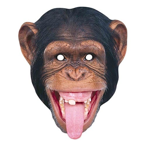 Chimpanzee Animal Cardboard Face Mask Product Image