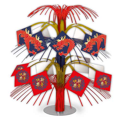 Chinese Lunar New Year Foiled Cascade Centrepiece Table Decoration 30cm Product Image