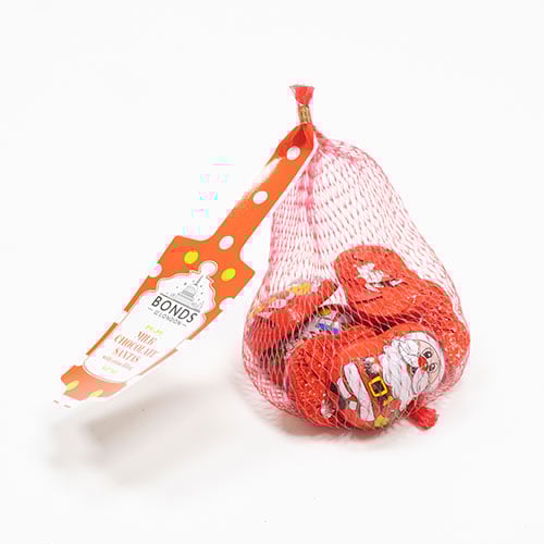 Christmas Bonds Milk Chocolate Santas Vegetarian Sweets 80g Product Image