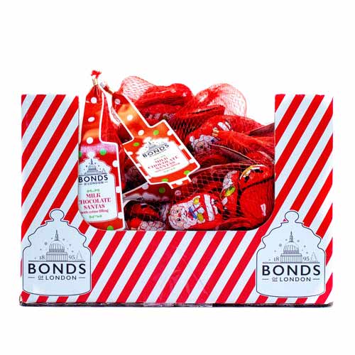 Christmas Bonds Milk Chocolate Santas Vegetarian Sweets - Pack of 50 Product Image