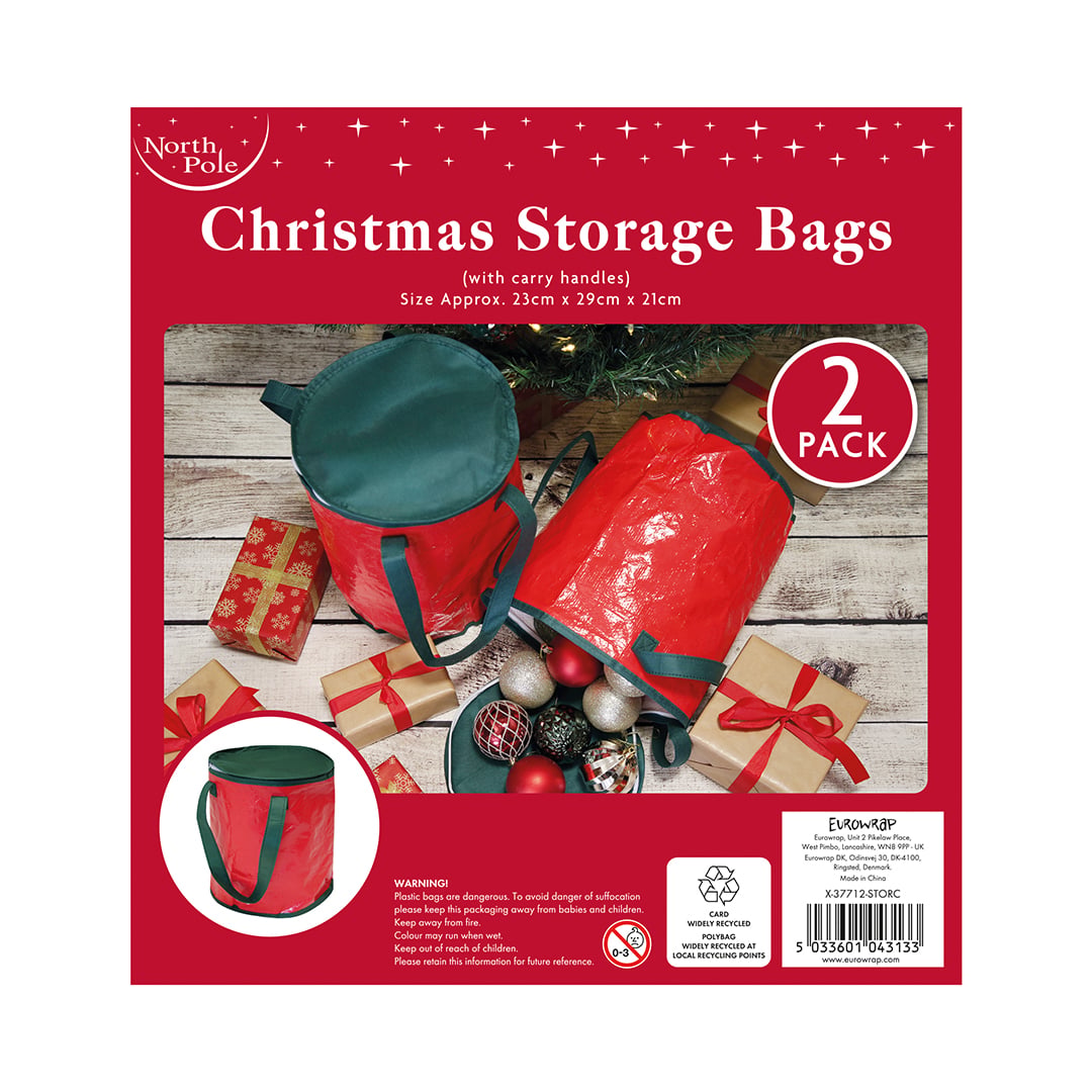Christmas Decorations Zip Storage Bags - Pack of 2 Product Gallery Image