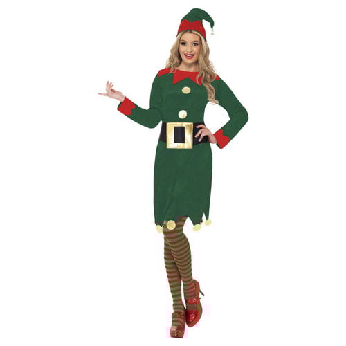 Christmas Elf Fancy Dress Costume Ladies Medium - UK 12-14 Product Gallery Image