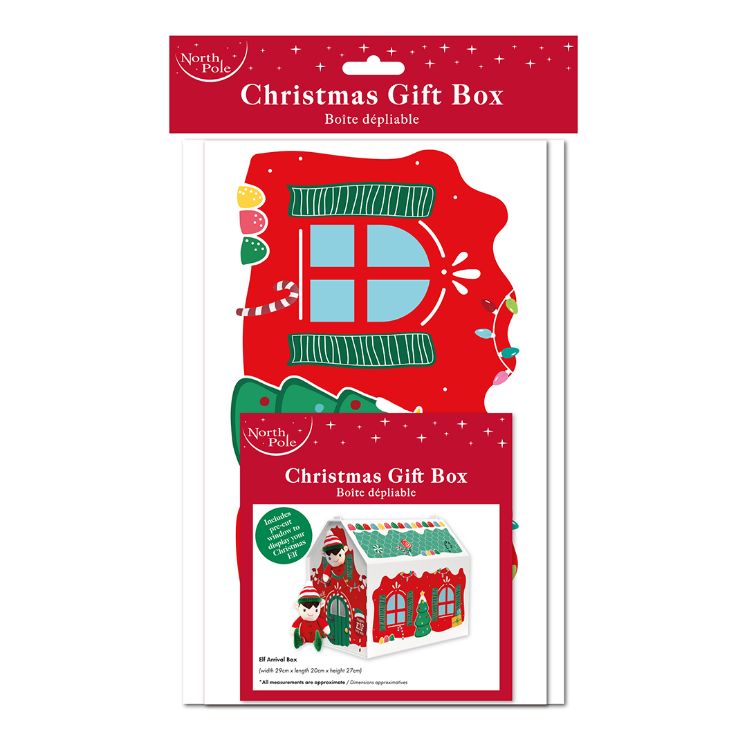 Christmas Elf House Gift Box 29cm Product Gallery Image