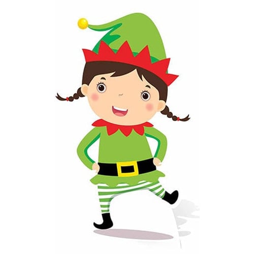 Christmas Elf Star Mini Cardboard Cutout 82cm Product Gallery Image