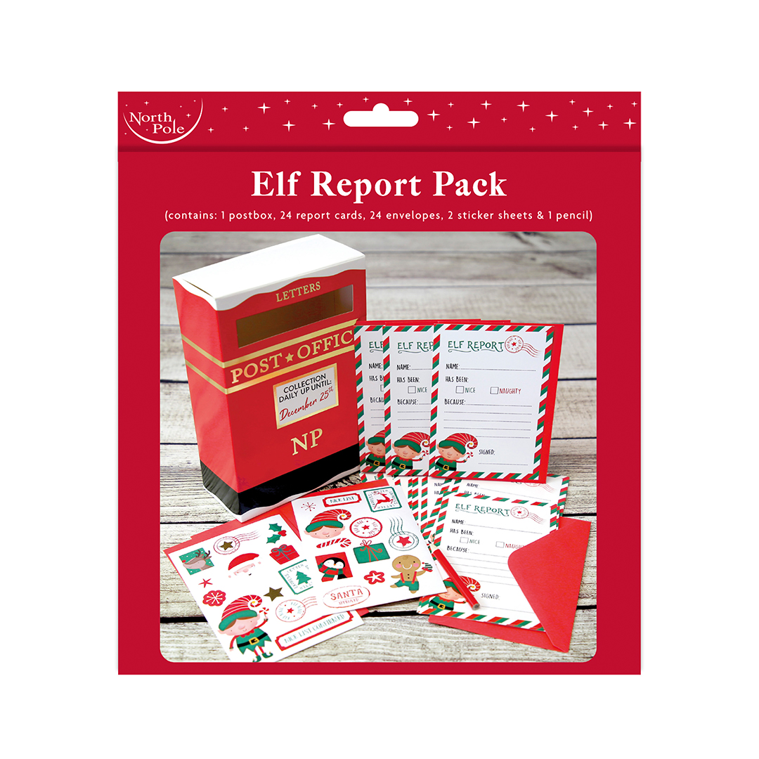 Christmas Elf Report to Santa Pack with Post Box Product Gallery Image