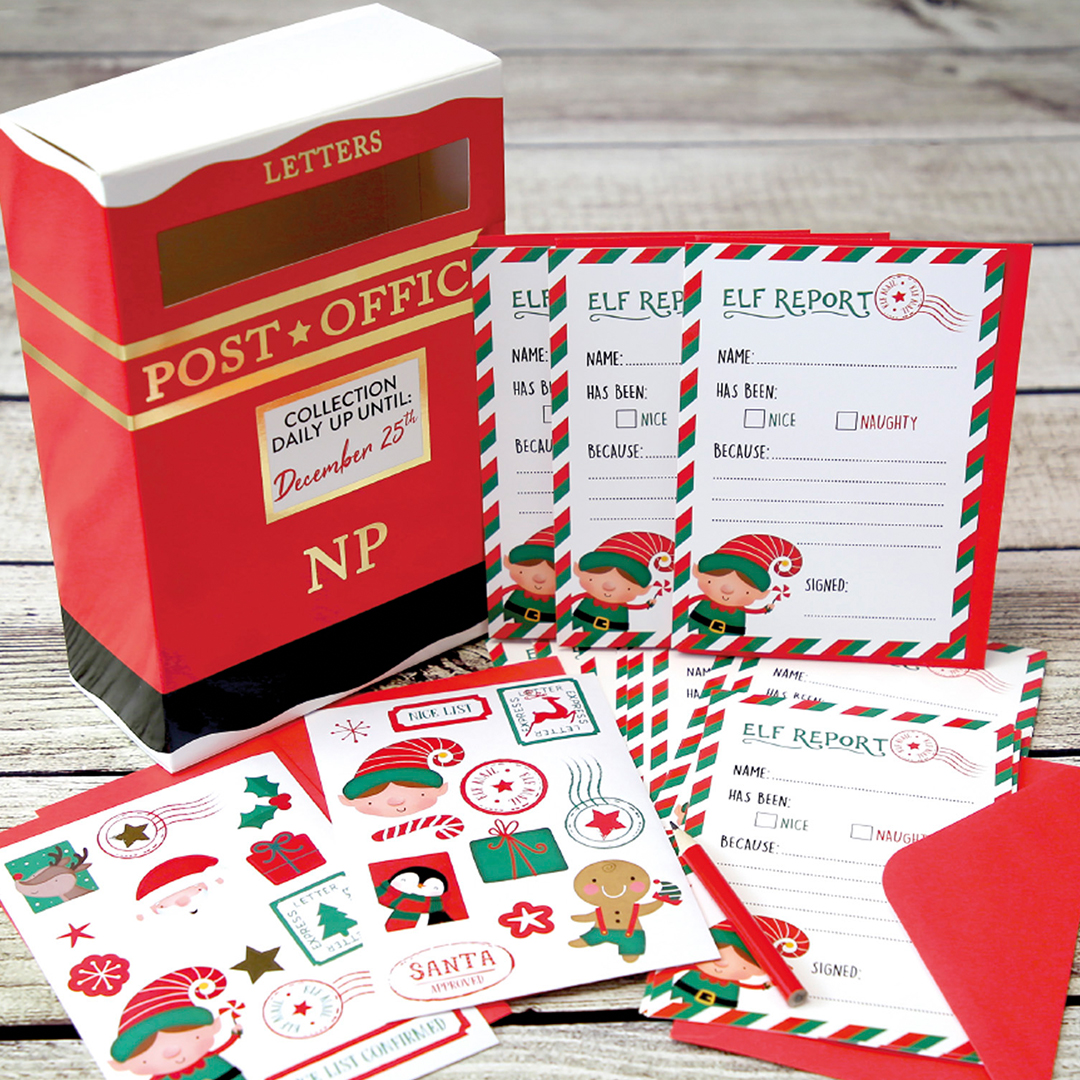 Christmas Elf Report to Santa Pack with Post Box