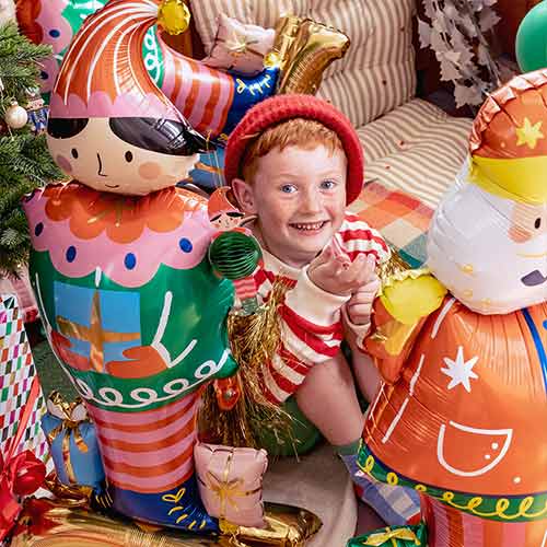 Christmas Elf Standing Giant Air Fill Foil Balloon 88cm / 35 in Product Gallery Image