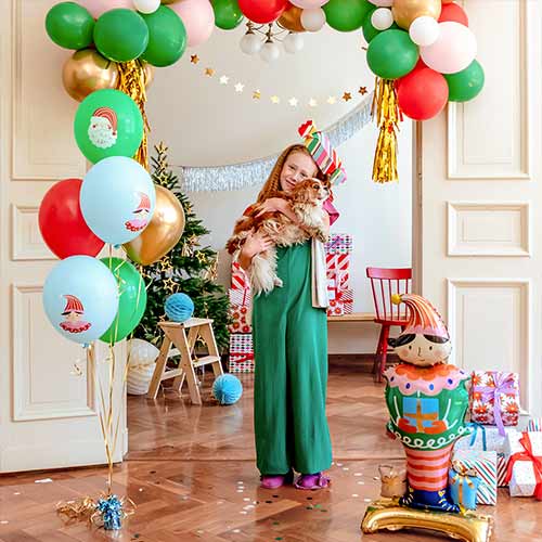 Christmas Elf Standing Giant Air Fill Foil Balloon 88cm / 35 in Product Gallery Image