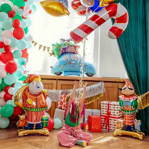Christmas Elf Standing Giant Air Fill Foil Balloon 88cm / 35 in Product Gallery Image