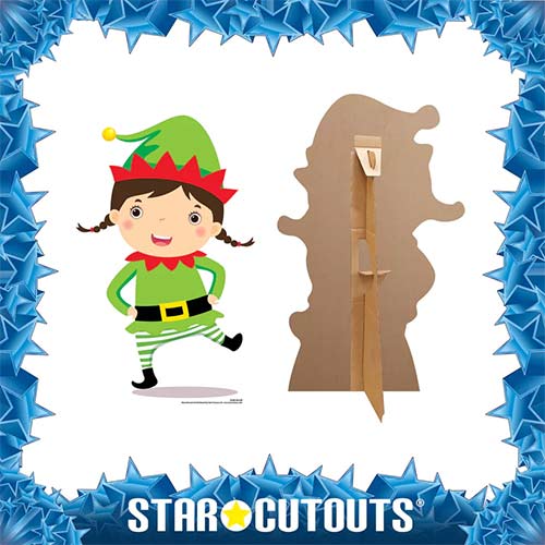 Christmas Elf Star Mini Cardboard Cutout 82cm Product Gallery Image