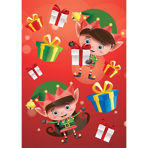 Christmas Elves Poster PVC Party Sign Decoration Product Gallery Image