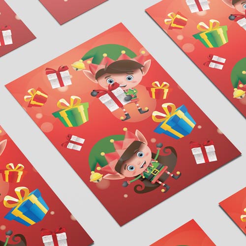 Christmas Elves Poster PVC Party Sign Decoration Product Gallery Image