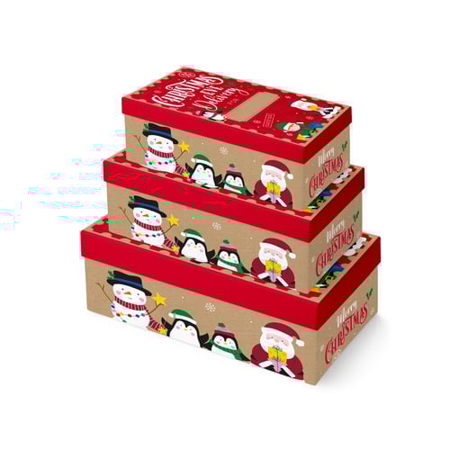 Christmas Eve Personalisable Stackable Gift Boxes - Pack of 3 Product Gallery Image