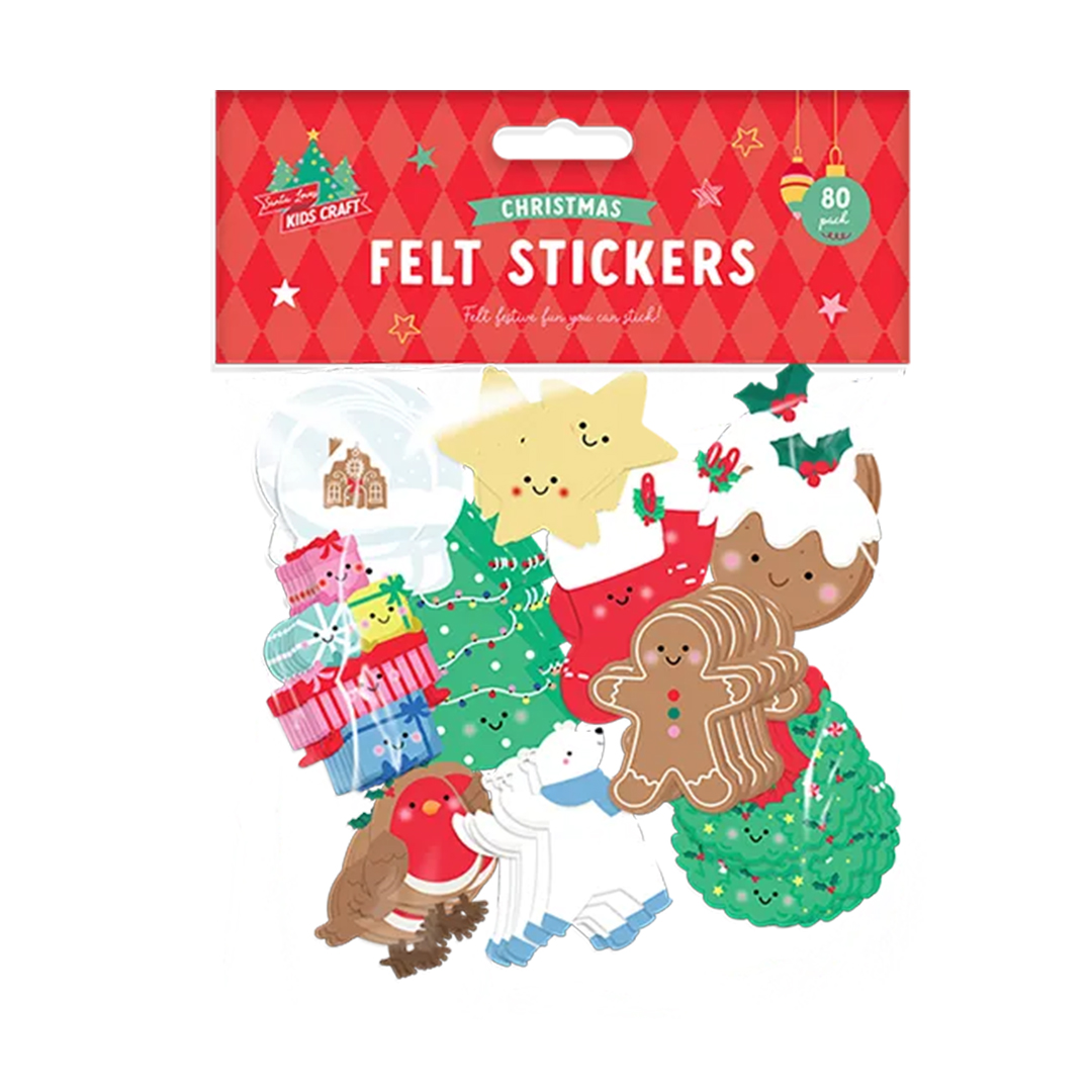 Christmas Character Felt Stickers - Pack of 80