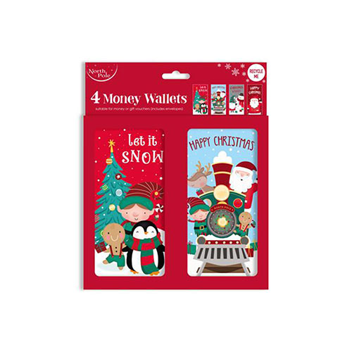 Christmas Friends Money Wallets - Pack of 4 Product Gallery Image