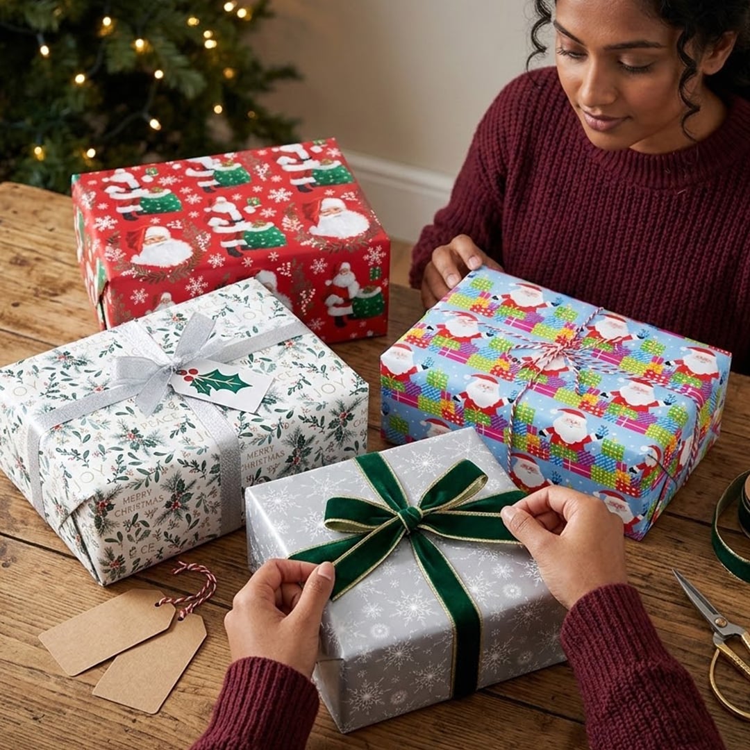 Christmas Gift Wrap Sheets 50cm - Pack of 8