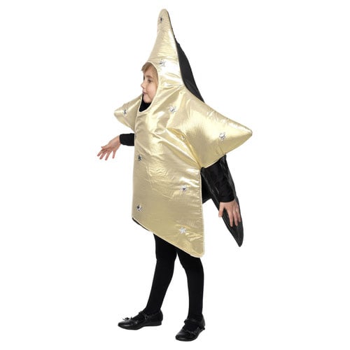 Christmas Gold Star Tabard Fancy Dress Costume Kids Unisex Small - Age 4-6 Product Gallery Image