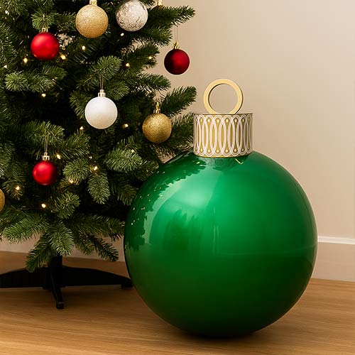Christmas Green Bauble Orbz Foil Balloon Decoration Kit Party or Tree Display