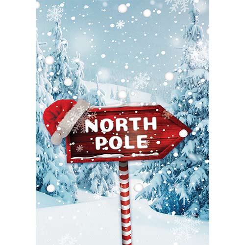 Christmas North Pole Poster PVC Party Sign Decoration Product Gallery Image