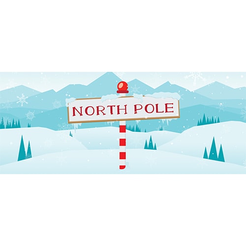 Christmas North Pole PVC Party Sign Decoration Product Image