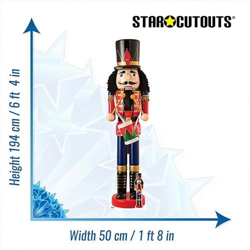 Christmas Nutcracker Doll Lifesize Cardboard Cutout 194cm Product Gallery Image