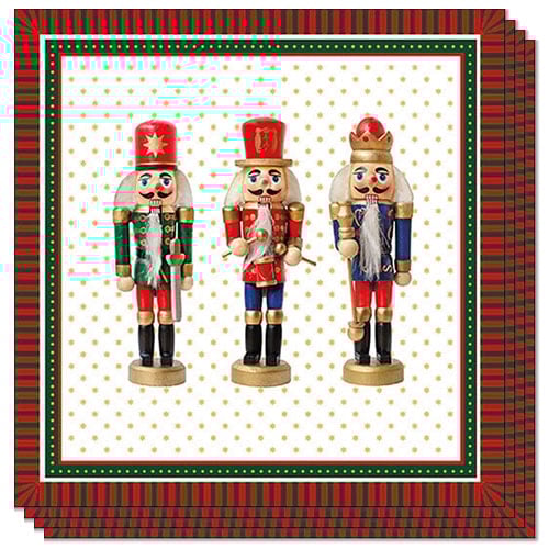 Christmas Nutcrackers Premium Decoupage Luncheon Napkins 3 Ply 33cm - Pack of 20 Product Image