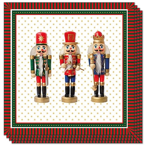 Christmas Nutcrackers Premium Decoupage Luncheon Napkins 3 Ply 33cm - Pack of 20 Product Image