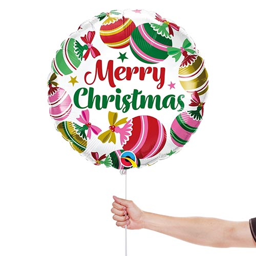 Christmas Ornaments & Stars Round Foil Helium Balloon 46cm / 18 in Product Gallery Image