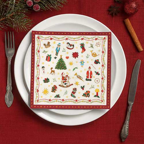 Christmas Ornaments Premium Decoupage Luncheon Napkins 3 Ply 33cm - Pack of 20