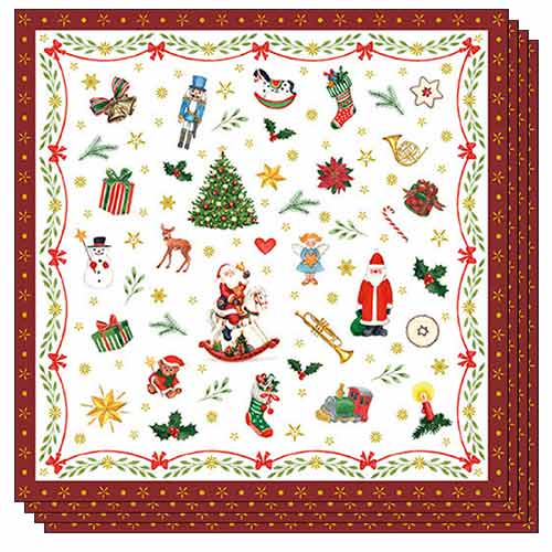 Christmas Ornaments Premium Decoupage Luncheon Napkins 3 Ply 33cm - Pack of 20 Product Gallery Image