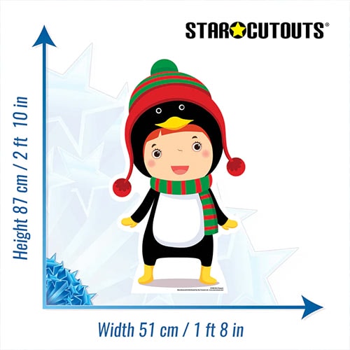 Christmas Penguin Star Mini Cardboard Cutout 87cm Product Gallery Image