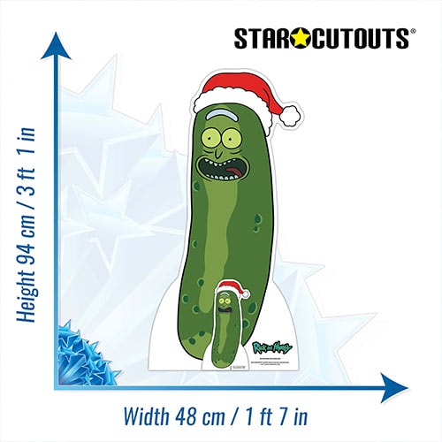 Christmas Pickle Rick and Morty Star Mini Cardboard Cutout 94cm Product Gallery Image