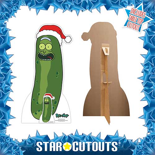 Christmas Pickle Rick and Morty Star Mini Cardboard Cutout 94cm Product Gallery Image