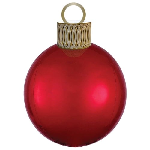 Christmas Red Bauble Orbz Foil Helium Balloon Decoration Kit Product Image