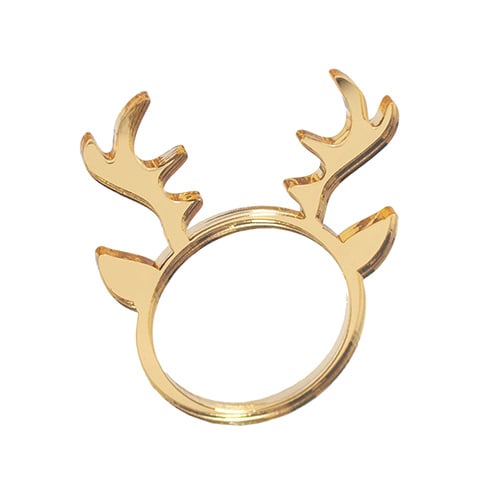 Christmas Reindeer Antler Napkin Rings 4cm - Pack of 4 Product Gallery Image