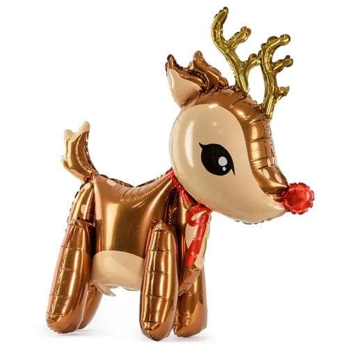 Christmas Reindeer Air Fill Shaped Foil Balloon 62cm / 24.5 in Product Gallery Image