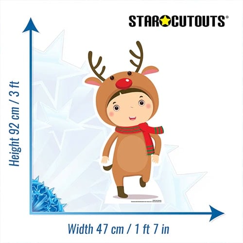 Christmas Reindeer Star Mini Cardboard Cutout 92cm Product Gallery Image