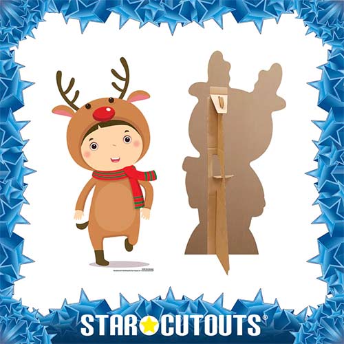 Christmas Reindeer Star Mini Cardboard Cutout 92cm Product Gallery Image