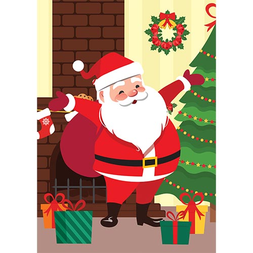 Christmas Santa Poster PVC Party Sign Decoration Product Gallery Image