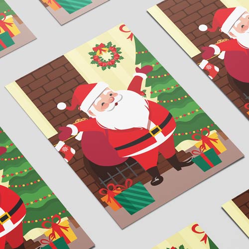 Christmas Santa Poster PVC Party Sign Decoration Product Gallery Image