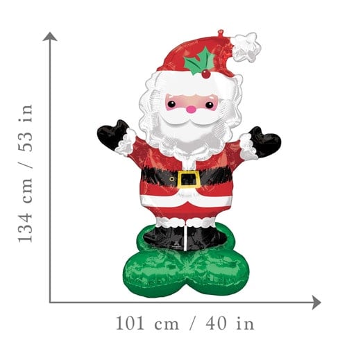 Christmas Santa Airloonz Air Fill Giant Foil Balloon 134cm / 53 in Product Gallery Image