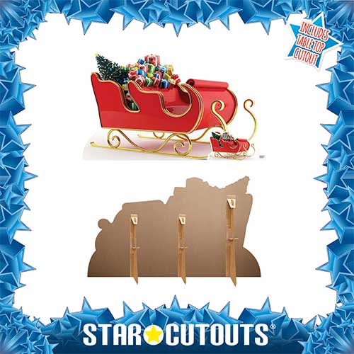 Christmas Santa Sleigh with Presents Lifesize Cardboard Cutout 160cm Product Gallery Image