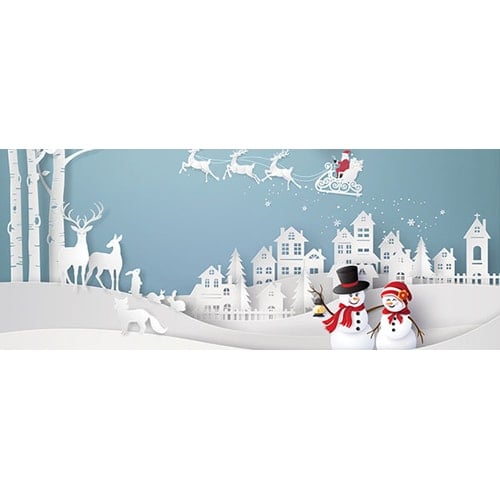 Christmas Scenery Design Small Personalised Banner – 4ft x 2ft